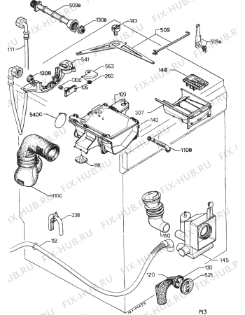 Взрыв-схема стиральной машины Zanussi FL552 - Схема узла Hydraulic System 272